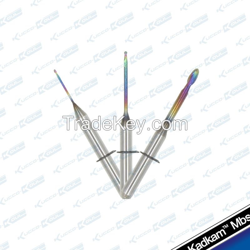 Kadkam high-tech new coated zirconia burs for VHF cad/cam dental milling tools dental drills end mills