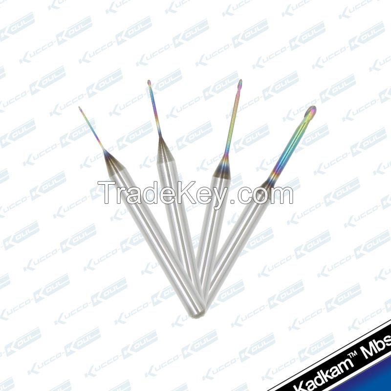 Kadkam high-tech new coated zirconia burs for Roland cad/cam dental milling tools dental drills end mills