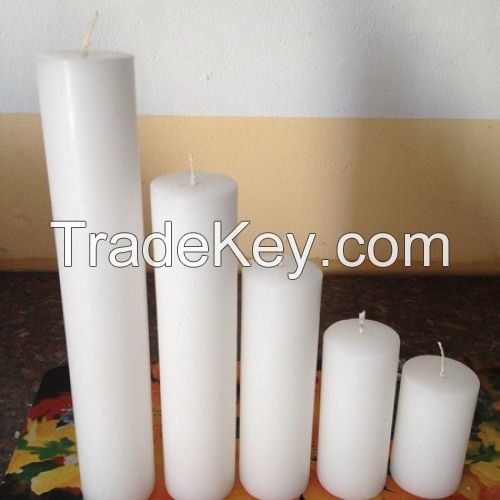 Paraffin wax refined white candle