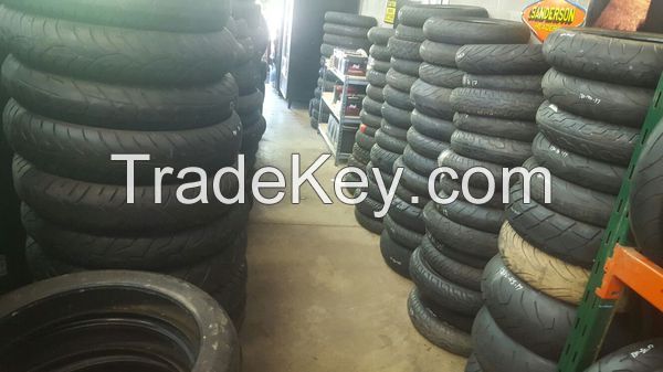 Used motorcycle tires