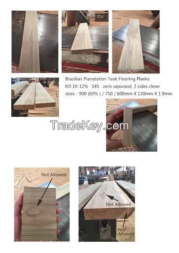 KD Teak flooring blanks