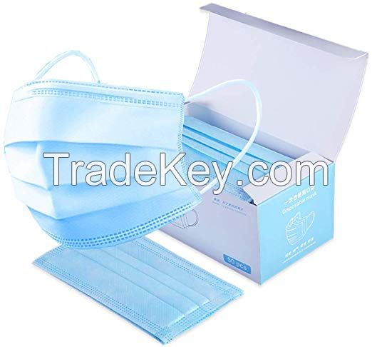 3 PLY NON WOVEN FACE MASK WITH EARLOOP