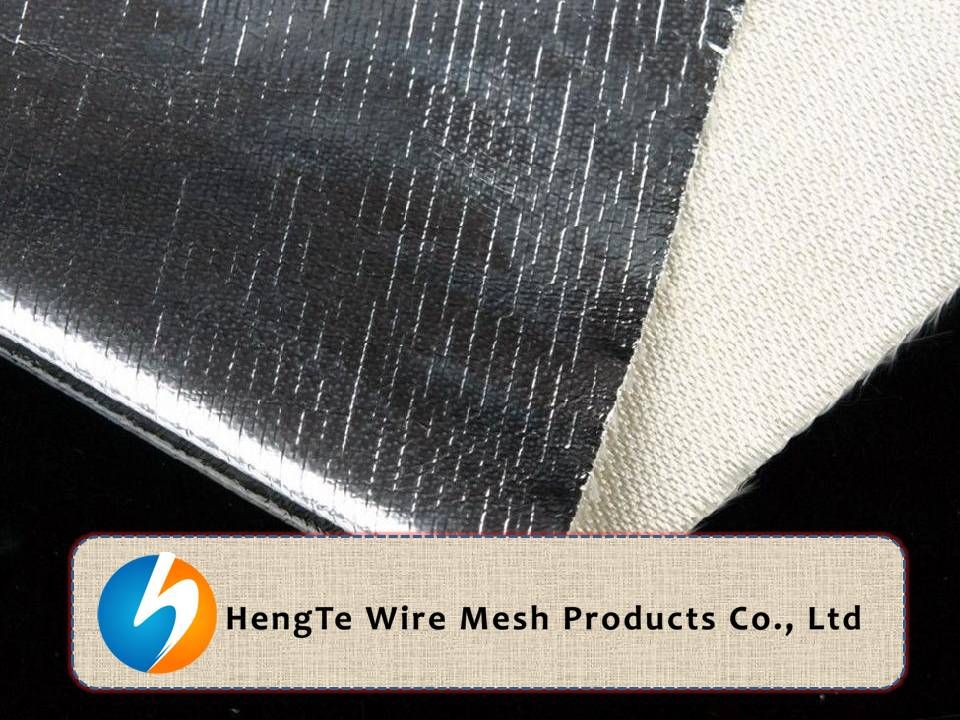 Aluminum Foil Fiberglass Cloth / Aluminum Foil Fiber Glass Mesh