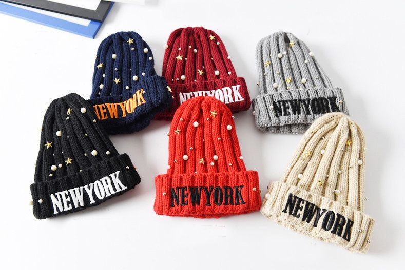 Hot Sale Cute Baby Colorful Stretch Wool Knitted Beanie Hat Warm Cap
