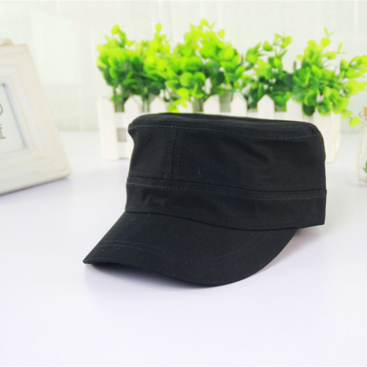 Plain Black Army Cap Custom Military Hat