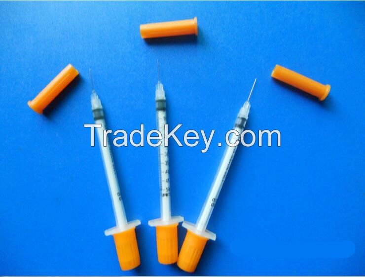 disposable insulin syringe for single use