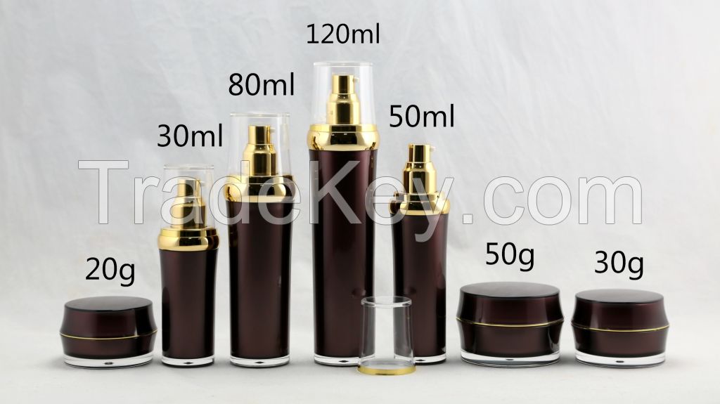 Sell Exported Bottles Jars 20G 30G  50G 30ml 50ml 80ml 120ml  Acrylic Bottles High Quality Cosmetic Bottles Jars