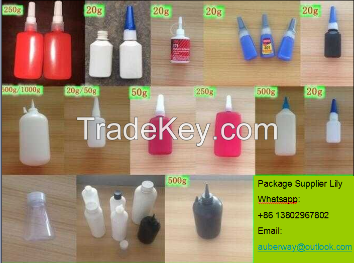 Sell 20ml 50ml 250ml 500ml 1000ml Glue Bottles Red White Blue Black Grey Bottles High Quality