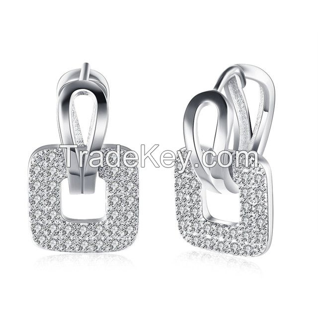 Wholesale new fashion K gold zircon romantic earrings