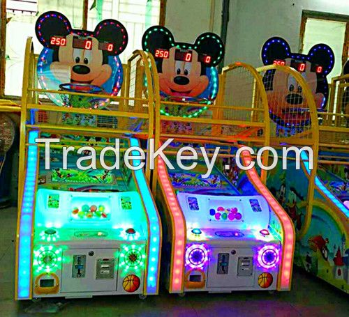 Mickey Face - Coin Operated Amusement Park Kids Basketball Arcade Game Lottery Machine Redemption Game Machin
