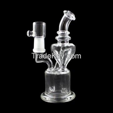 mini 4inch glass water pipe recycler smoking pipe