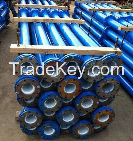 Carbon steel seamless pipe A106 Gr, B inner PTFE lined with 2 loose flange ANSI B16.5 150# lap joint