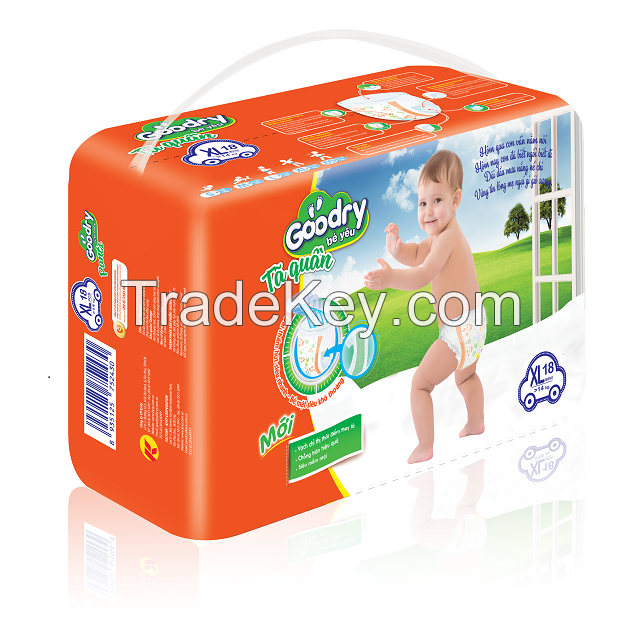 Breathable baby pull up  high absorbency GOODRY brand from Ky Vy Corporation.