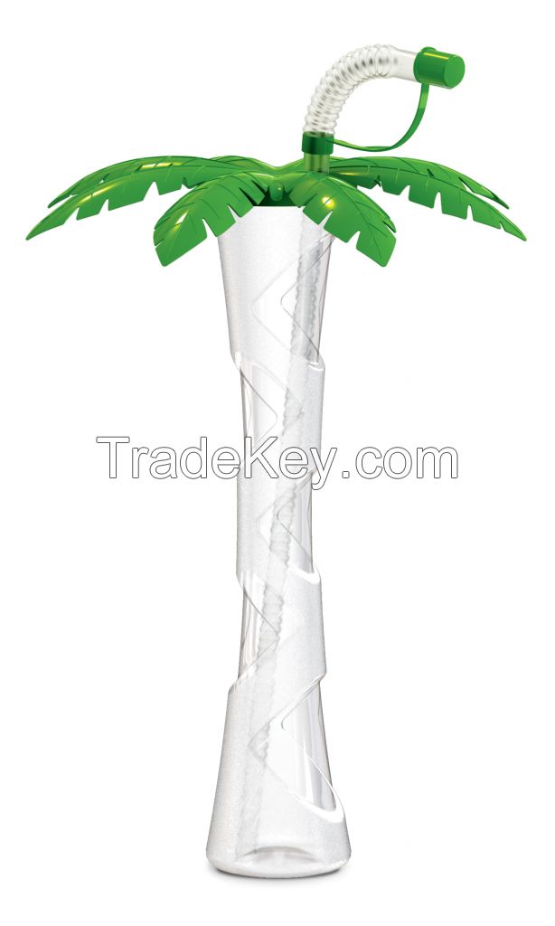 Palm Tree Novelty Yard cup Slush Granita Cups 14oz 400ml