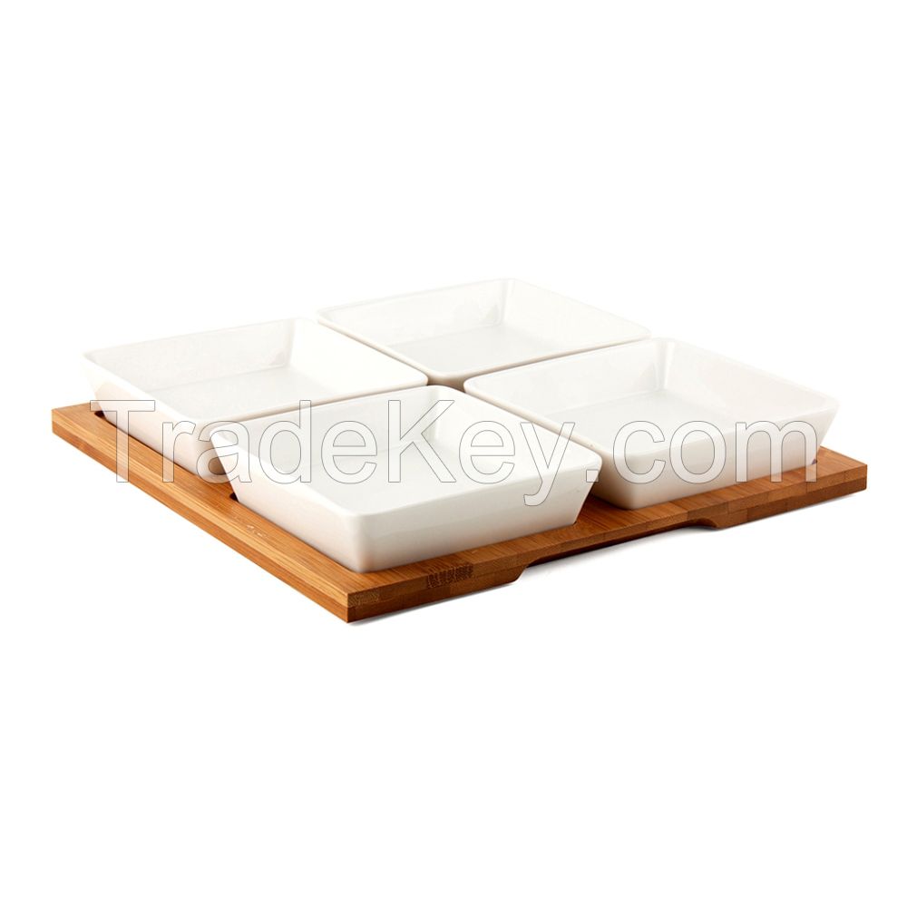 Elegant and fashionable snack tray and set