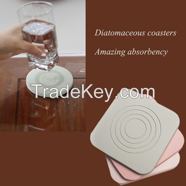 excellent absorbant heat resistant Eco-friendly diatomite coaster