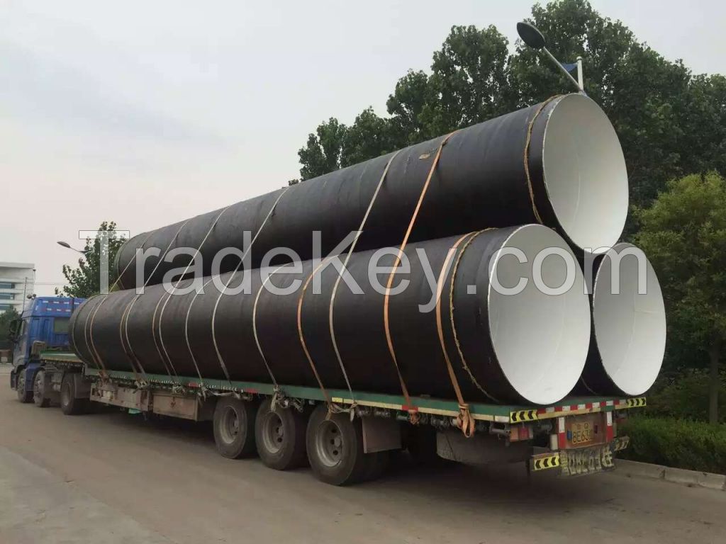 api 5l steel pipe for gas oil water, pe lined steel pipe, underground waste water pipeline