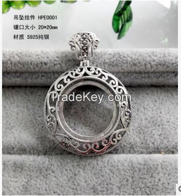 chinese traditional antique silver pendant