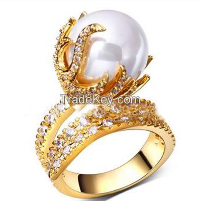 925 sterling silver pearls latest style rings