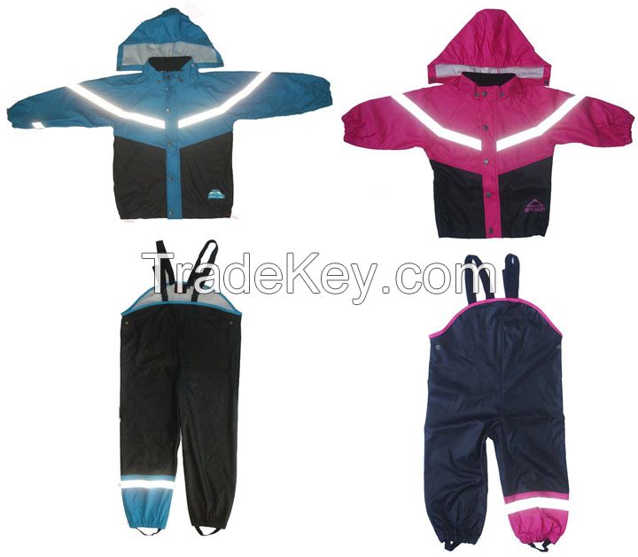 Raincoat Suits Wholesale Cheap Rainwear Waterproof Safety PU Raincoat