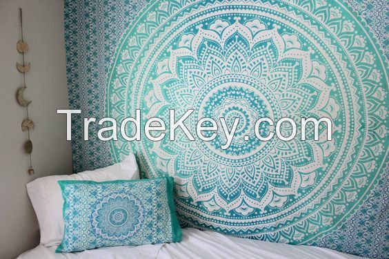 Hippie Indian Mandala Tapestry Twin Wall Hanging Ombre Bedspread Throw At just @6 USD.