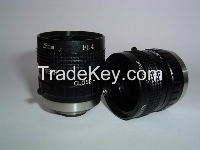 5 Megapixel 25mm F1.4 C Mount Industrial Lens