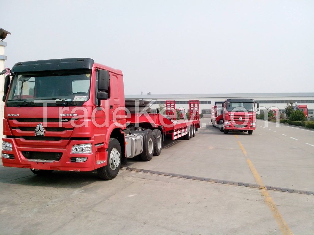 3 axles lowbed semi trailer