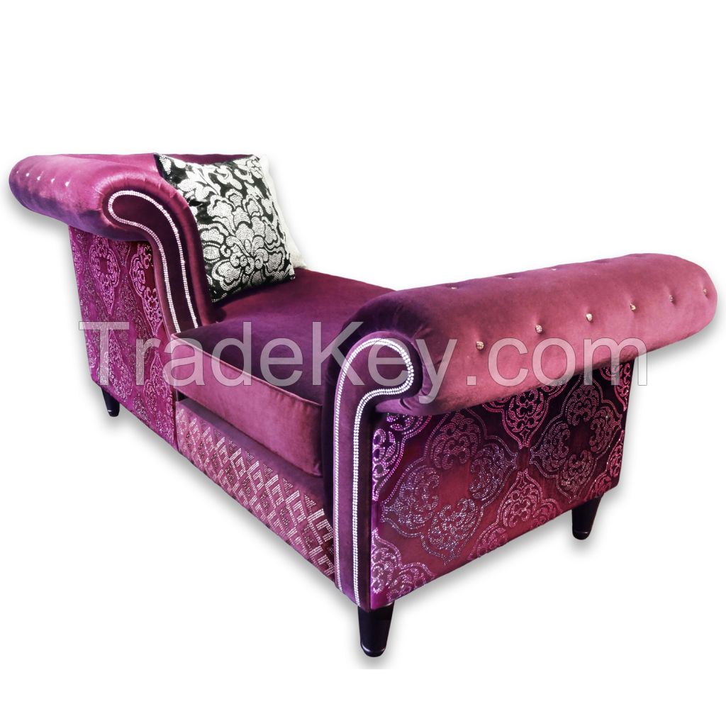 Rhinestone Sofa / Chaise Lounge