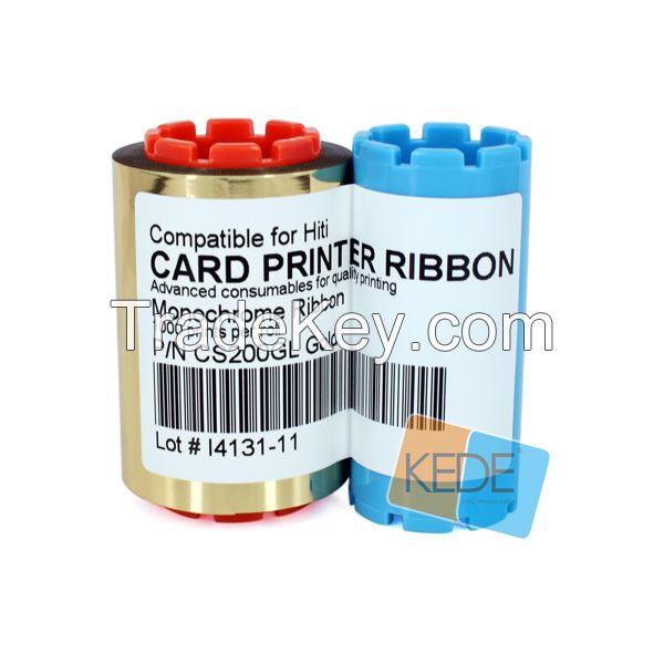 For Hiti CS200-Metallic Gold compatible card printer Ribbon