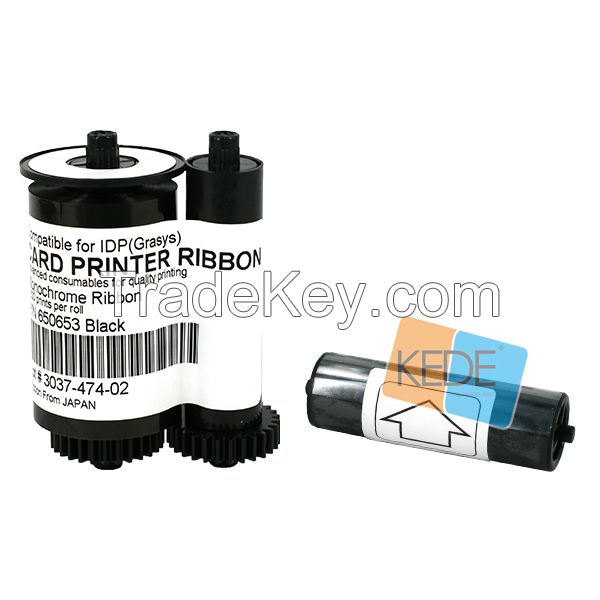 black card printer ribbon compatible For IDP SMART 650653