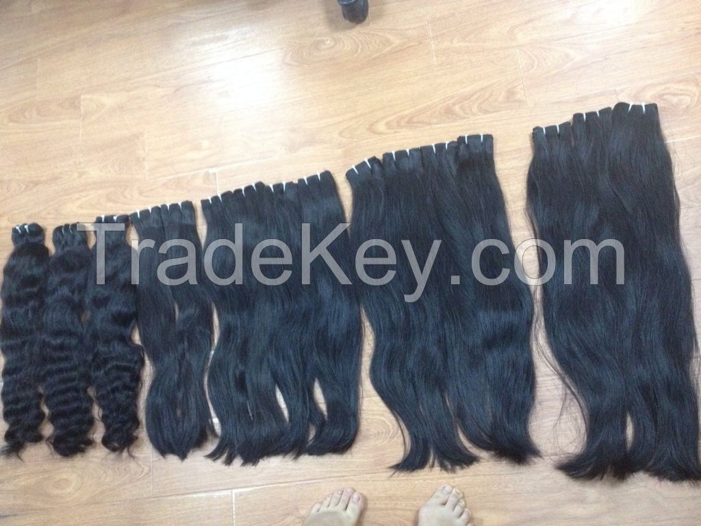 Straight hair weaving Vietnamese human hair high quality good service