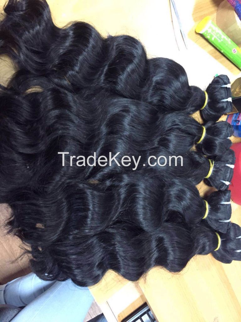 100% human hair extensions curly weft hair virgin remy no tangle