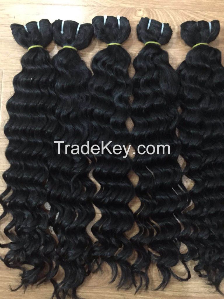 Soft wavy weaving human hair extensions no lice no shedding remy hair