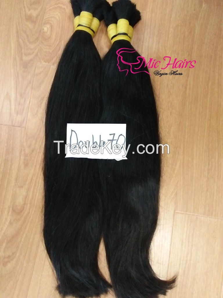 Natural human hair smooth hair remy hair extensions no tangle no nits