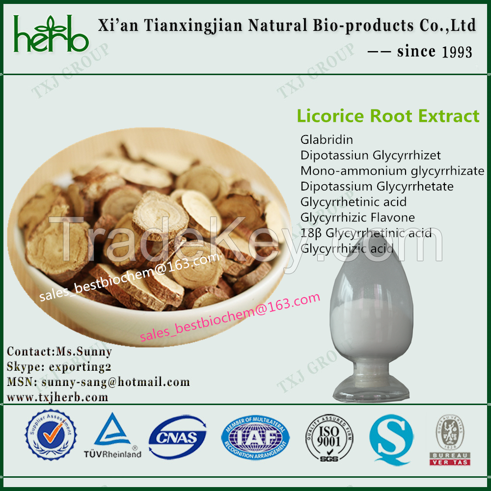 Licorice Root Extract Glycyrrhizic Acid Mono-ammonium Glycyrrhizinate Glabridin