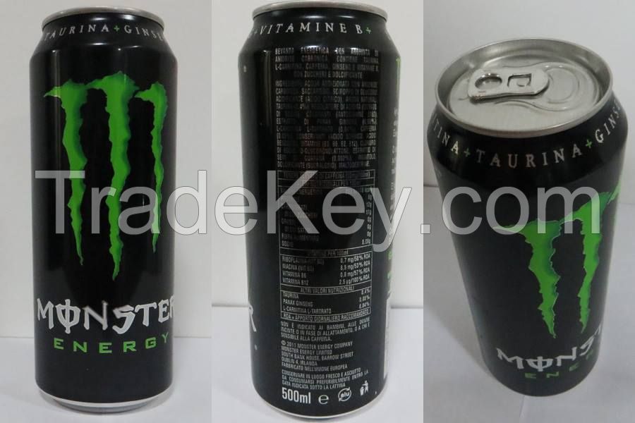 monster drink 500ml (green, yellow, blue)