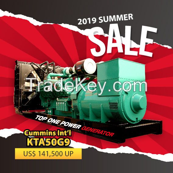 2019 Sale! Cummins International KTA50G9 Diesel Generator Set Open Type Genset, Standby Power 1000kW, 50HZ
