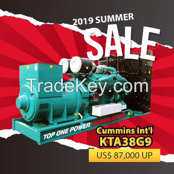 2019 Sale! Cummins International KTA38G9 Diesel Generator Set Open Type Genset, Standby Power 1000kW, 50HZ