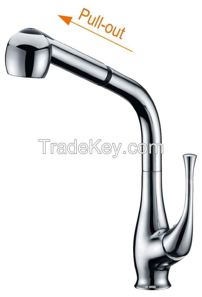 brass pull-out sink mixer/faucet