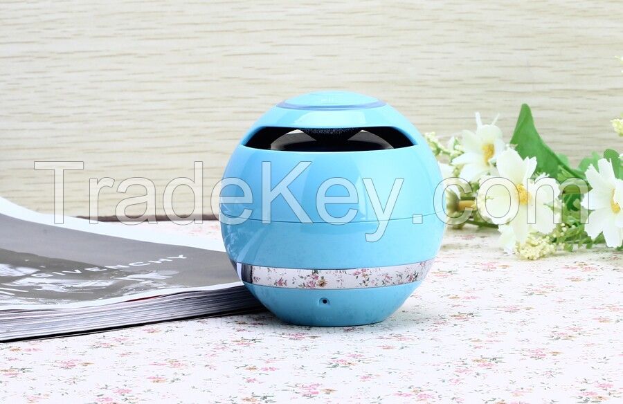 Wireless ball shape bluetooh wireless speaker with radio FM music play function