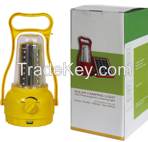 2W solar emergency light with rechargeable battery