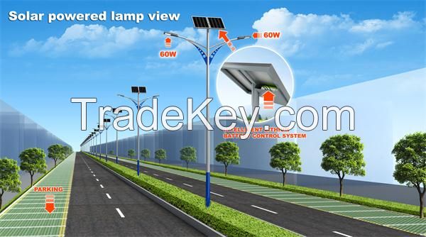 solar Street light price, 60W LED, Economic Design, lithium electricity control