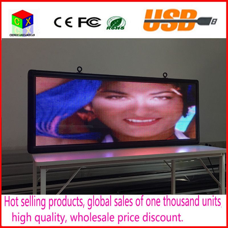 Outdoor full-color P5 LED display size 15 x 40 inches advertising video screen / image signs / message board