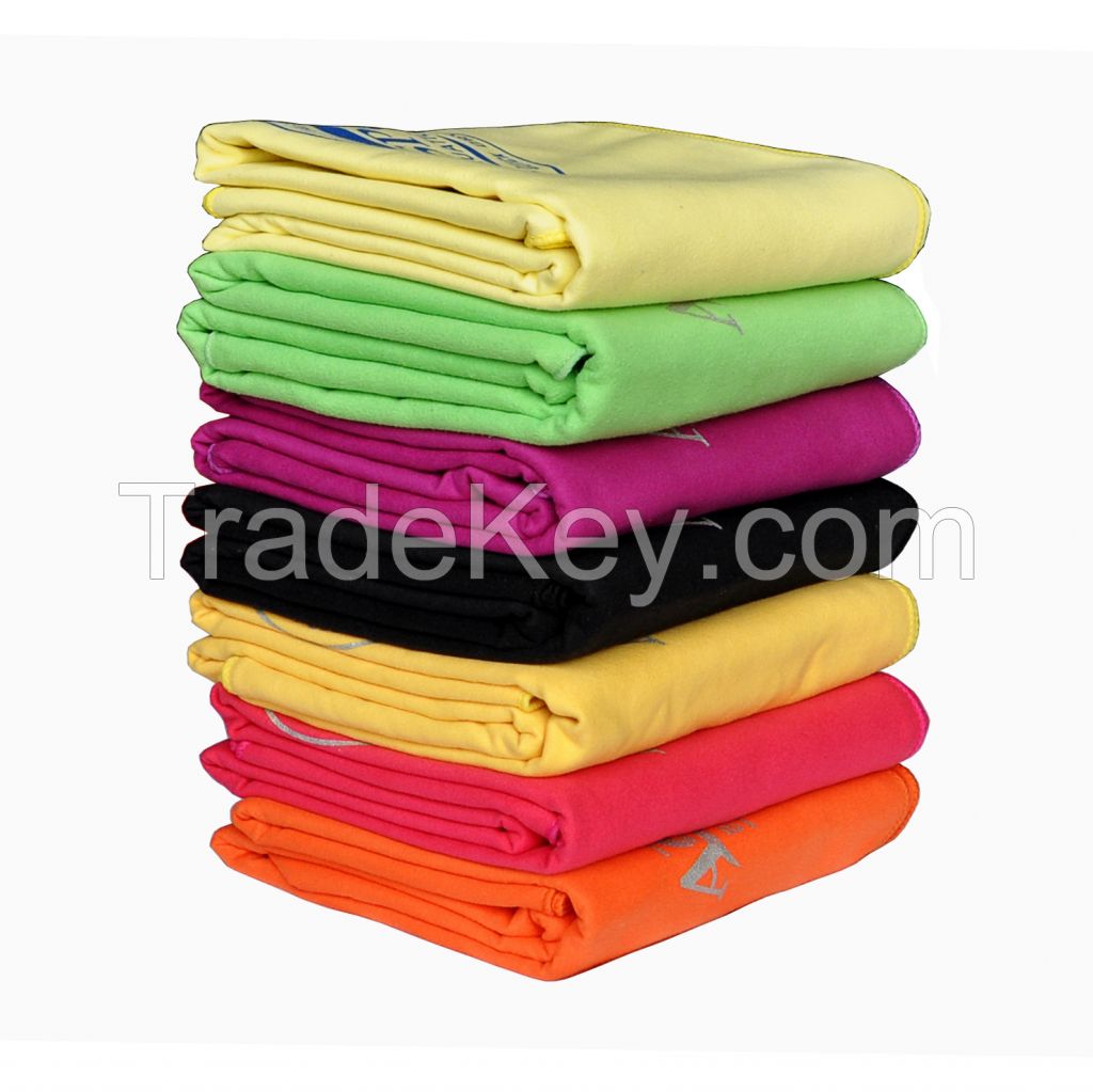 ST7, High Quality Sweat Absorbent Microfiber suede Sport/Gym Towels with Pocket or not