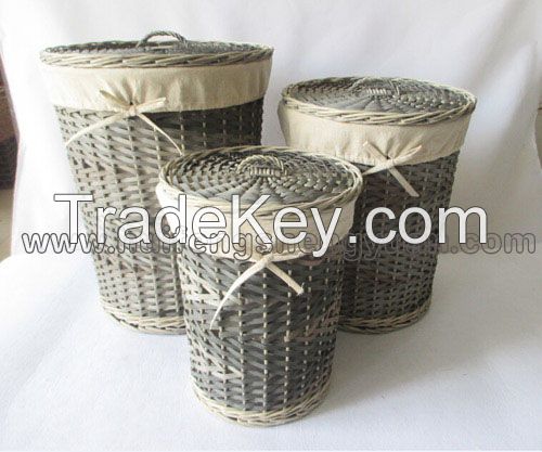 export wooden tall storage basket