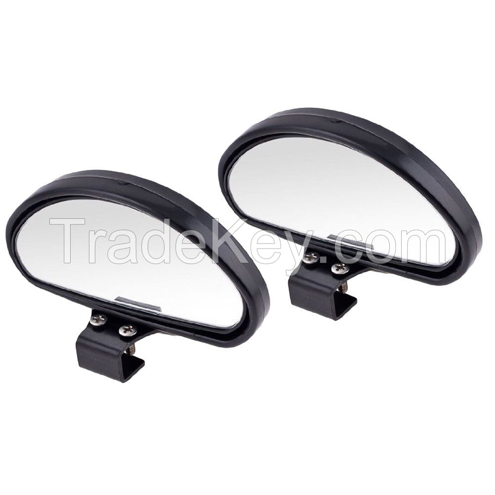 2pcs Universal Car Blind Spot Rear Side Wide Angle View Mirror Vehicle Suv Truck Motorcycle