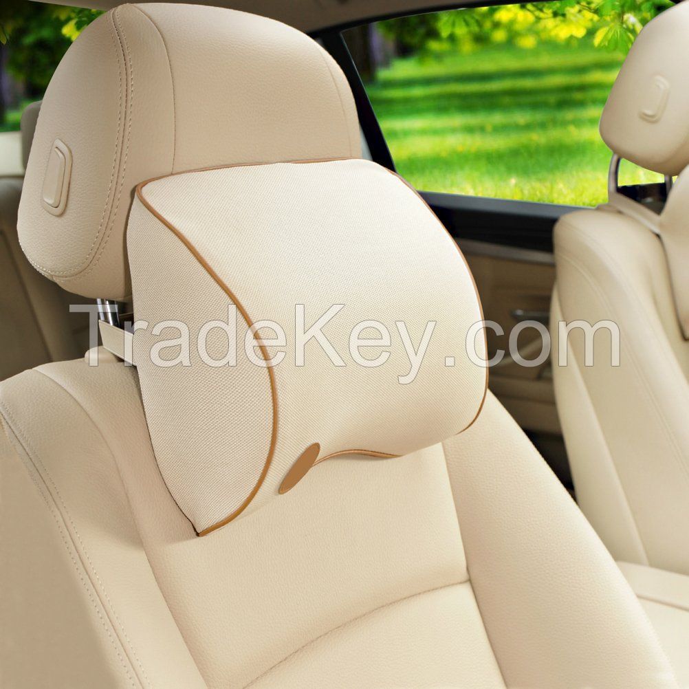 Car Seat Headrest Pad Ergonomic Memory Foam Pillow Travel Head Neck Rest Support Cushion