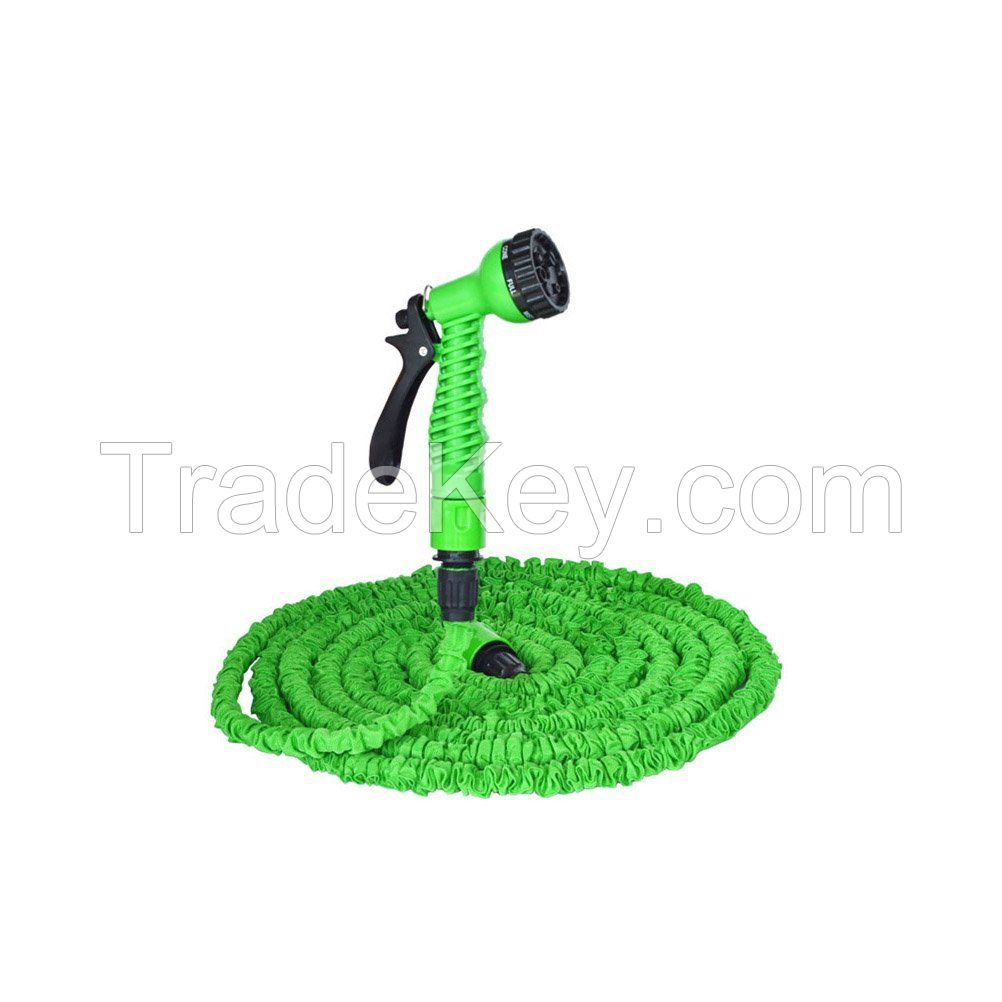 100ft/30m Latex 3X Expandable Pocket Flexible Garden Water Hose Anti Kink w/Spray Gun Nozzle