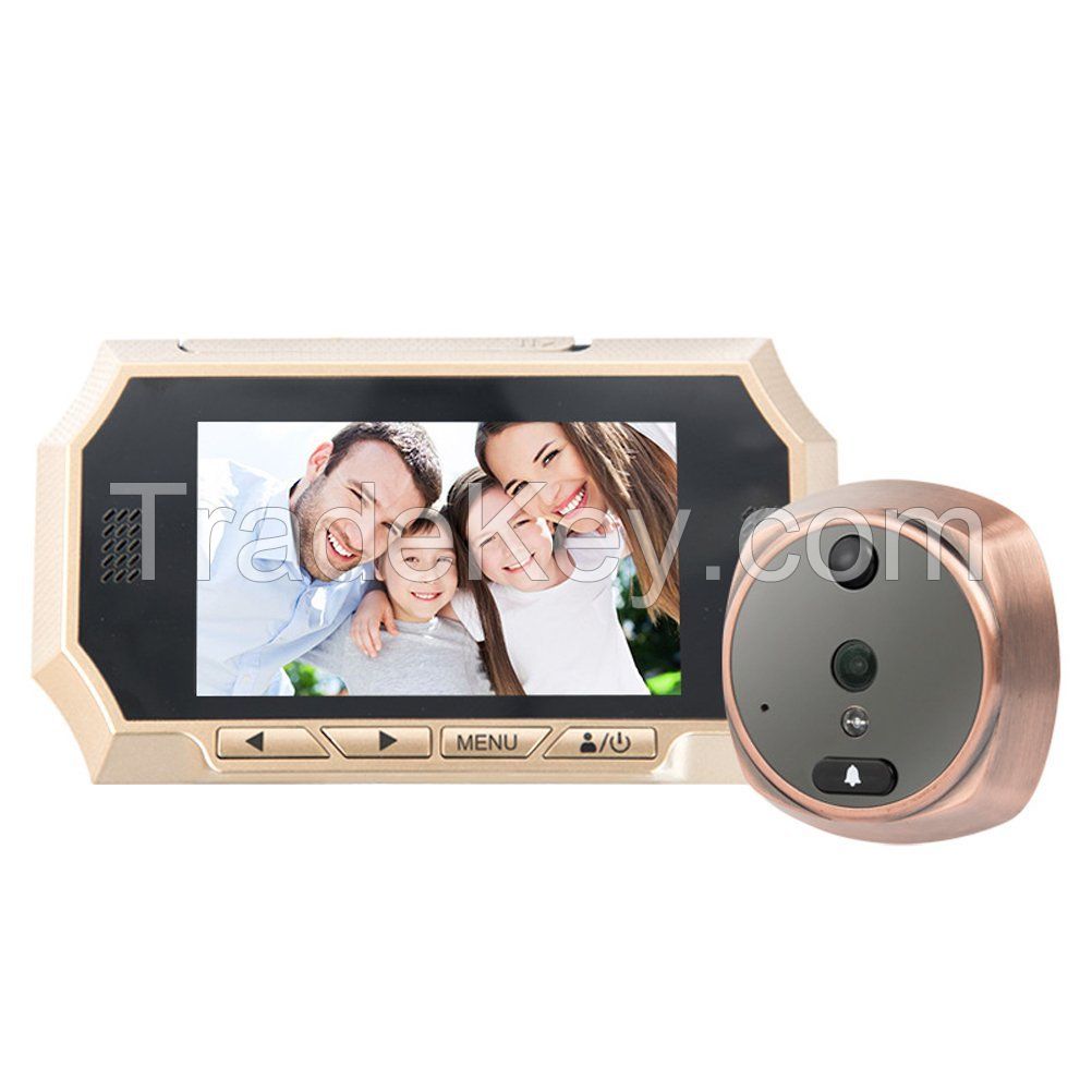 4.3inch TFT LCD Digital Peephole Viewer Door Eye Video Audio Wide Angle Motion Dection PIR Night Vision Camera Intercom
