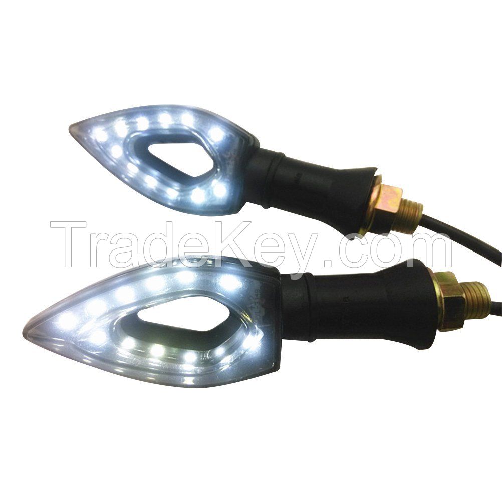 2PCS 12V Motocycle Bike LED Brake Turn Signal Lights Indicator Blinker Lamp